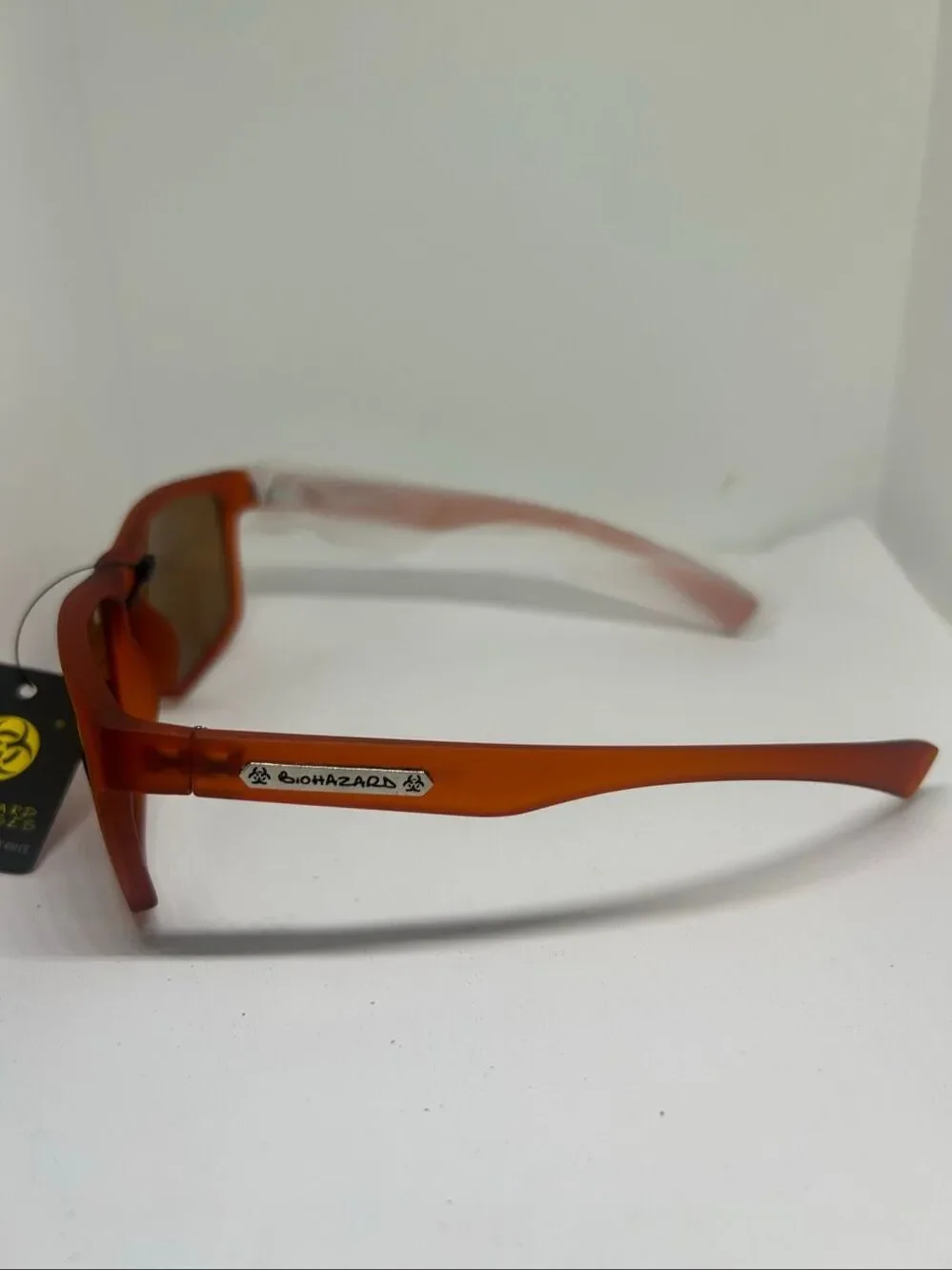 Biohazard Frosted Orange Mirrored UV400 Sunglasses NWT